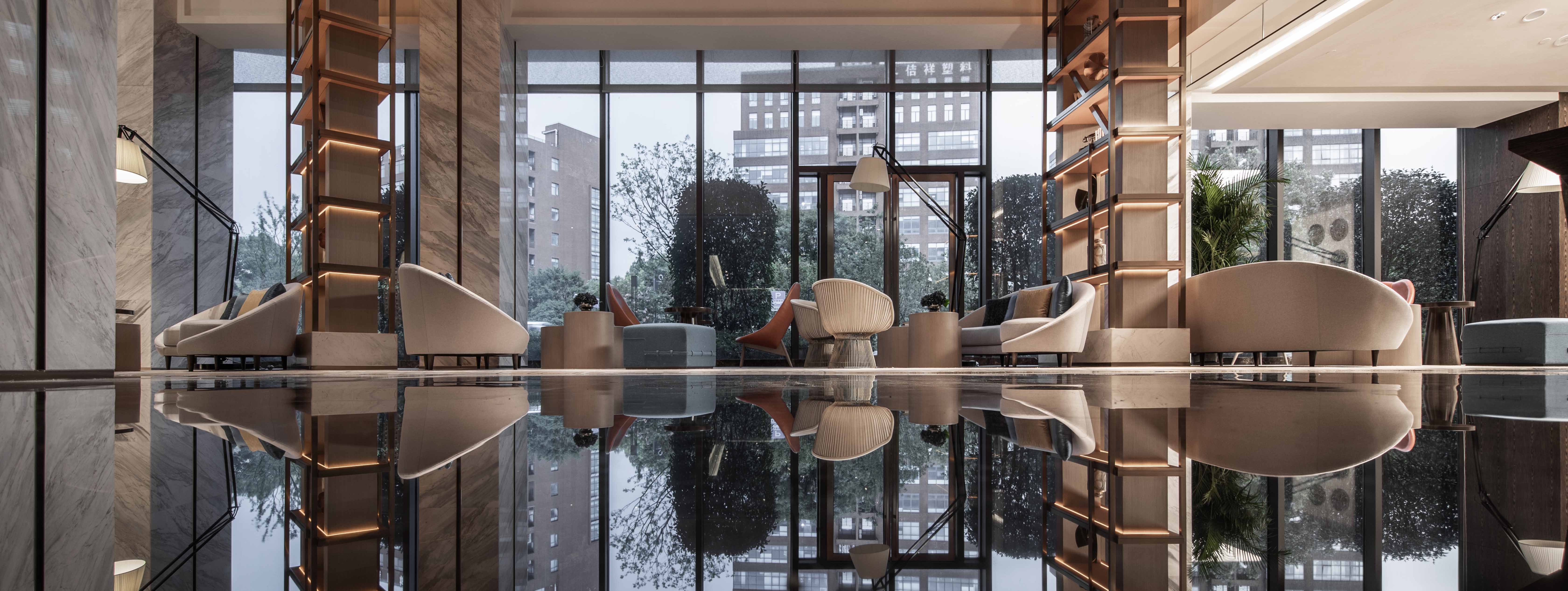 上海江桥绿地铂骊酒店大堂家具 (3)