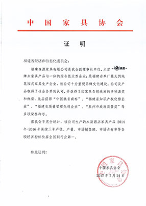 中家协证明（行业第一)
